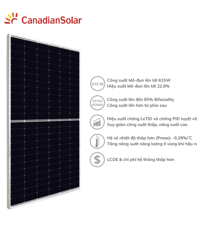 Tấm pin Canadian CS6.1-72TB 605W