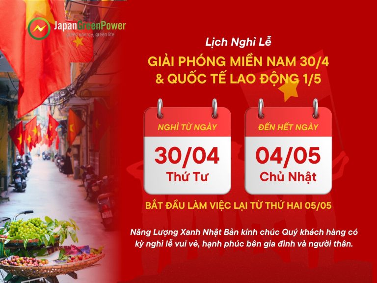 thông báo lịch nghỉ lễ 30/04 - 01/05