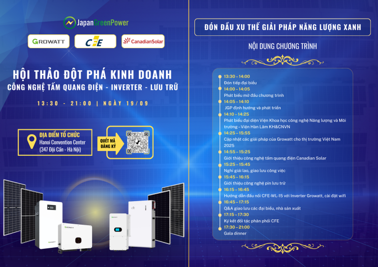 Hội thảo đột phá kinh doanh và công nghệ tấm quang điện – inverter – lưu trữ